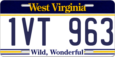 WV license plate 1VT963