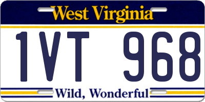 WV license plate 1VT968