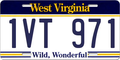 WV license plate 1VT971