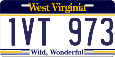 WV license plate 1VT973
