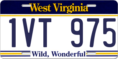 WV license plate 1VT975