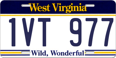 WV license plate 1VT977
