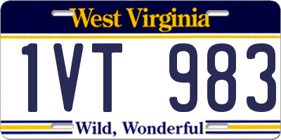 WV license plate 1VT983