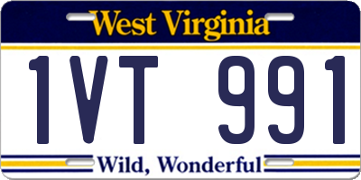 WV license plate 1VT991