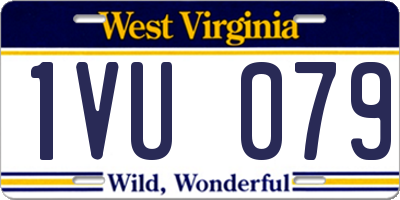 WV license plate 1VU079