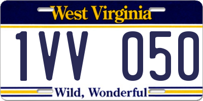 WV license plate 1VV050
