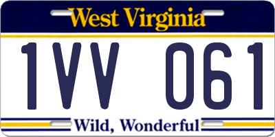 WV license plate 1VV061
