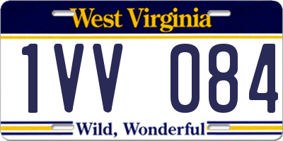 WV license plate 1VV084