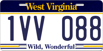 WV license plate 1VV088