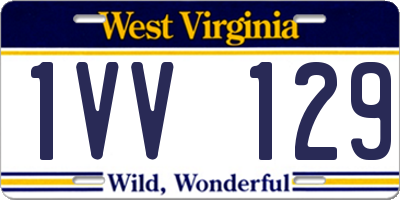 WV license plate 1VV129