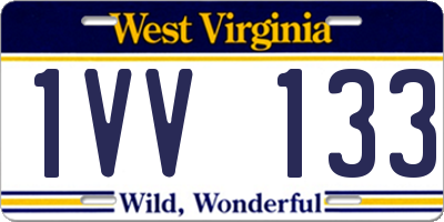 WV license plate 1VV133
