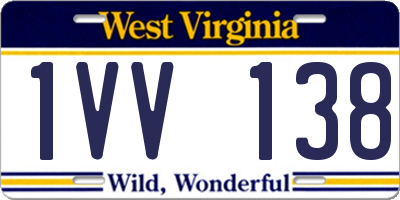WV license plate 1VV138