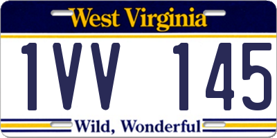 WV license plate 1VV145