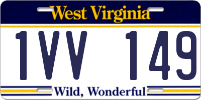 WV license plate 1VV149