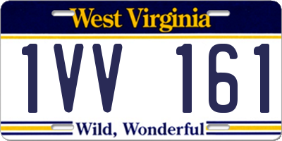 WV license plate 1VV161