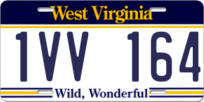 WV license plate 1VV164