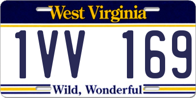 WV license plate 1VV169