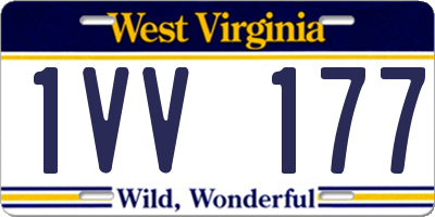 WV license plate 1VV177