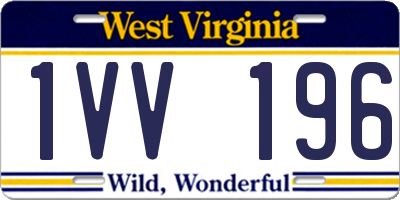 WV license plate 1VV196