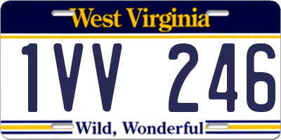 WV license plate 1VV246