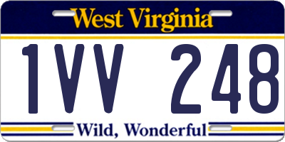 WV license plate 1VV248