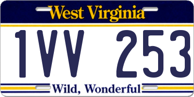 WV license plate 1VV253