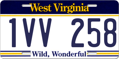 WV license plate 1VV258