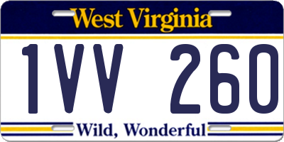 WV license plate 1VV260