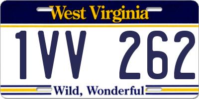 WV license plate 1VV262