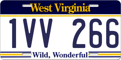 WV license plate 1VV266