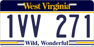 WV license plate 1VV271