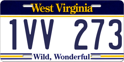 WV license plate 1VV273