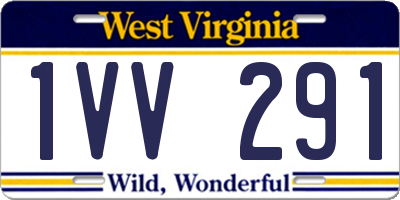 WV license plate 1VV291
