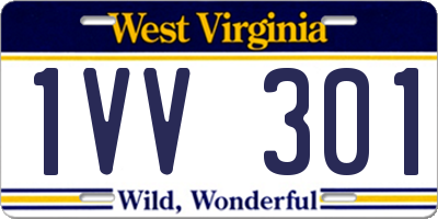 WV license plate 1VV301