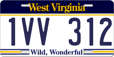 WV license plate 1VV312