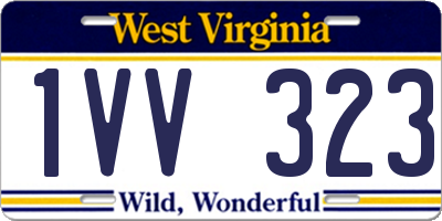 WV license plate 1VV323