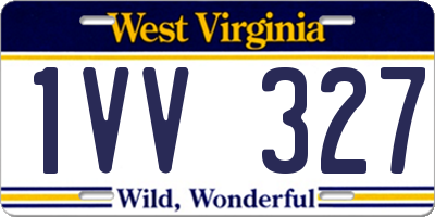 WV license plate 1VV327