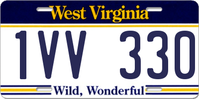WV license plate 1VV330