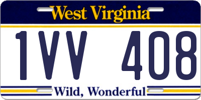 WV license plate 1VV408