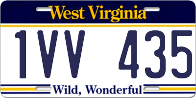 WV license plate 1VV435