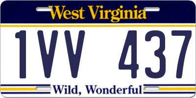 WV license plate 1VV437