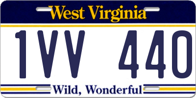 WV license plate 1VV440