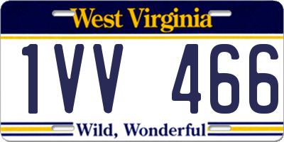WV license plate 1VV466
