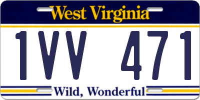 WV license plate 1VV471