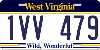 WV license plate 1VV479