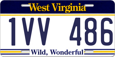 WV license plate 1VV486