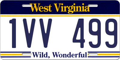 WV license plate 1VV499