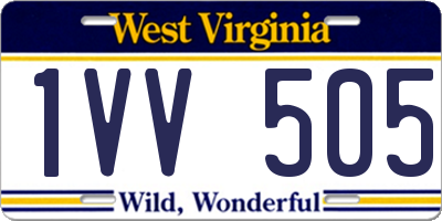 WV license plate 1VV505