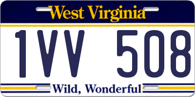 WV license plate 1VV508