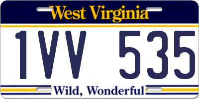 WV license plate 1VV535
